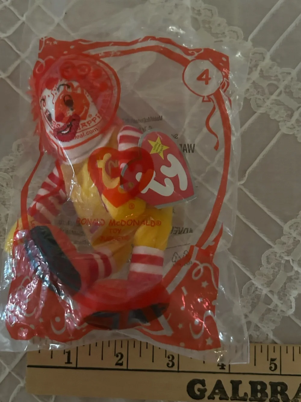 TY 30 Years Anniversary Ronald McDonald Beanie Baby Happy Meal Toy New & Sealed